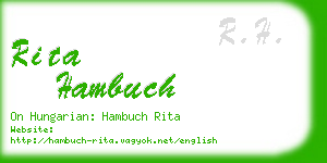 rita hambuch business card